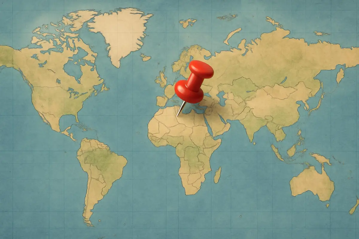 Where Is This Place result: identified location shown on a map with coordinates